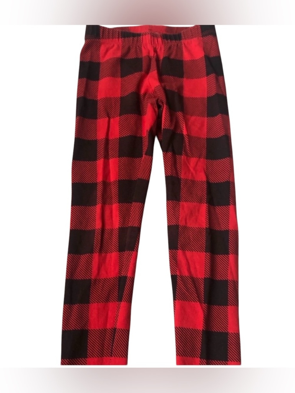 🎆🎇3for$9 girls Cat&Jack Leggings Buffalo (red & black) plaid pattern. size 6/S